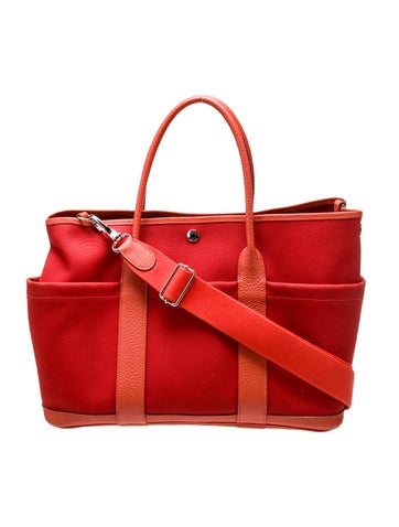 Hermès Totes Toile Militaire Garden Party Pockets 36
