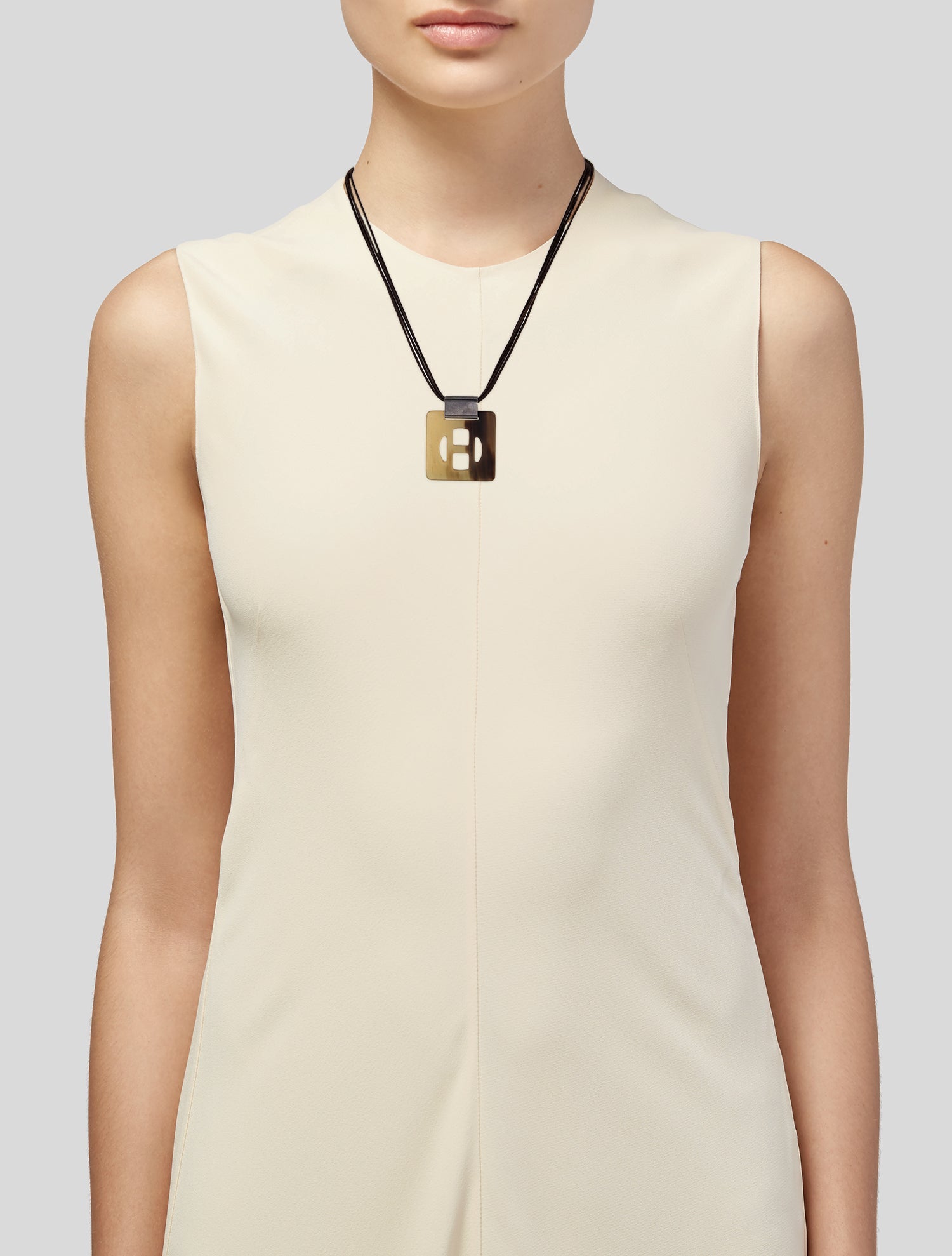 Hermès Horn Square Pendant Necklace