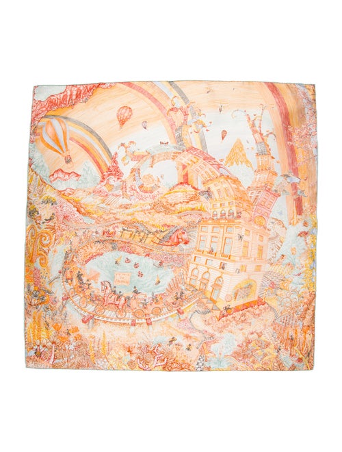Hermès Les Folies du Faubourg Silk Scarf