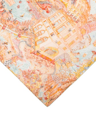 Hermès Les Folies du Faubourg Silk Scarf