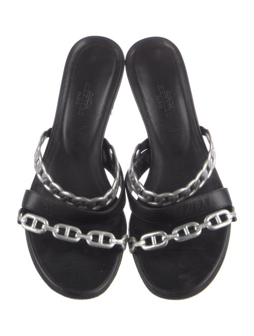 Hermès Ajaccio Leather Slides