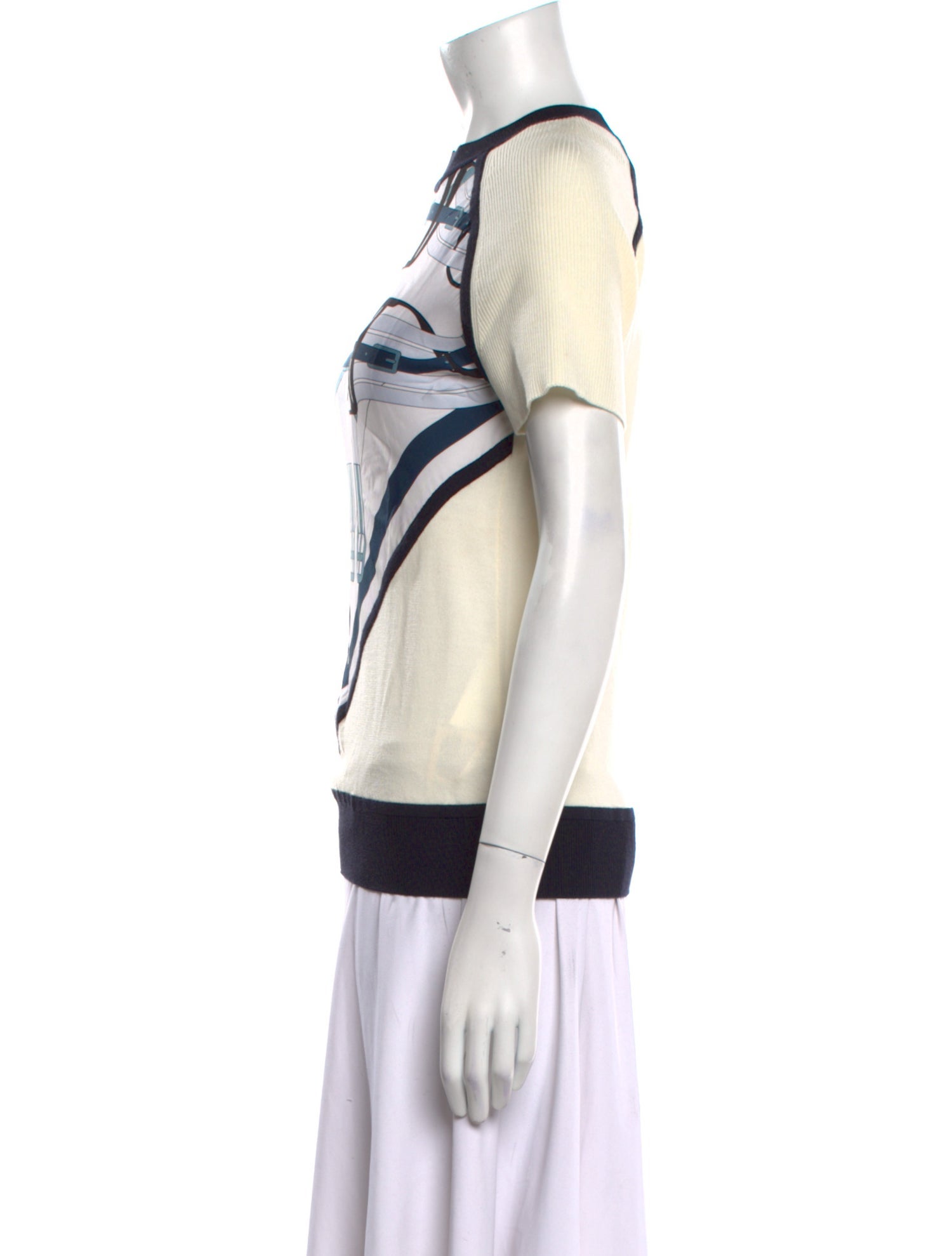 Hermès Silk Graphic Print T-Shirt