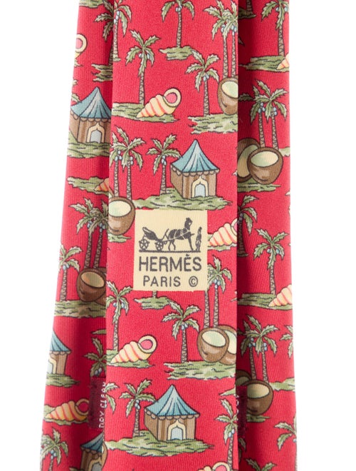 Hermès Patterned Silk Tie