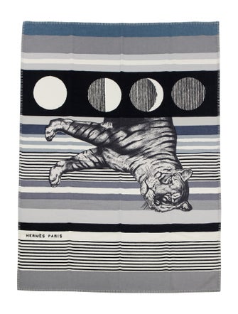 Hermès Tigre Bayadere Cashmere Throw Blanket