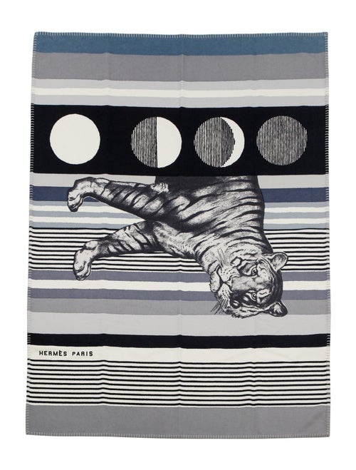 Hermès Tigre Bayadere Cashmere Throw Blanket