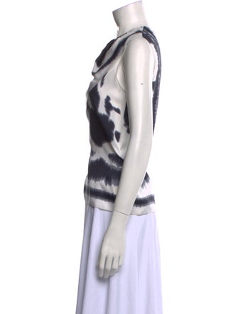 Hermès Silk Tie-Dye Print Top