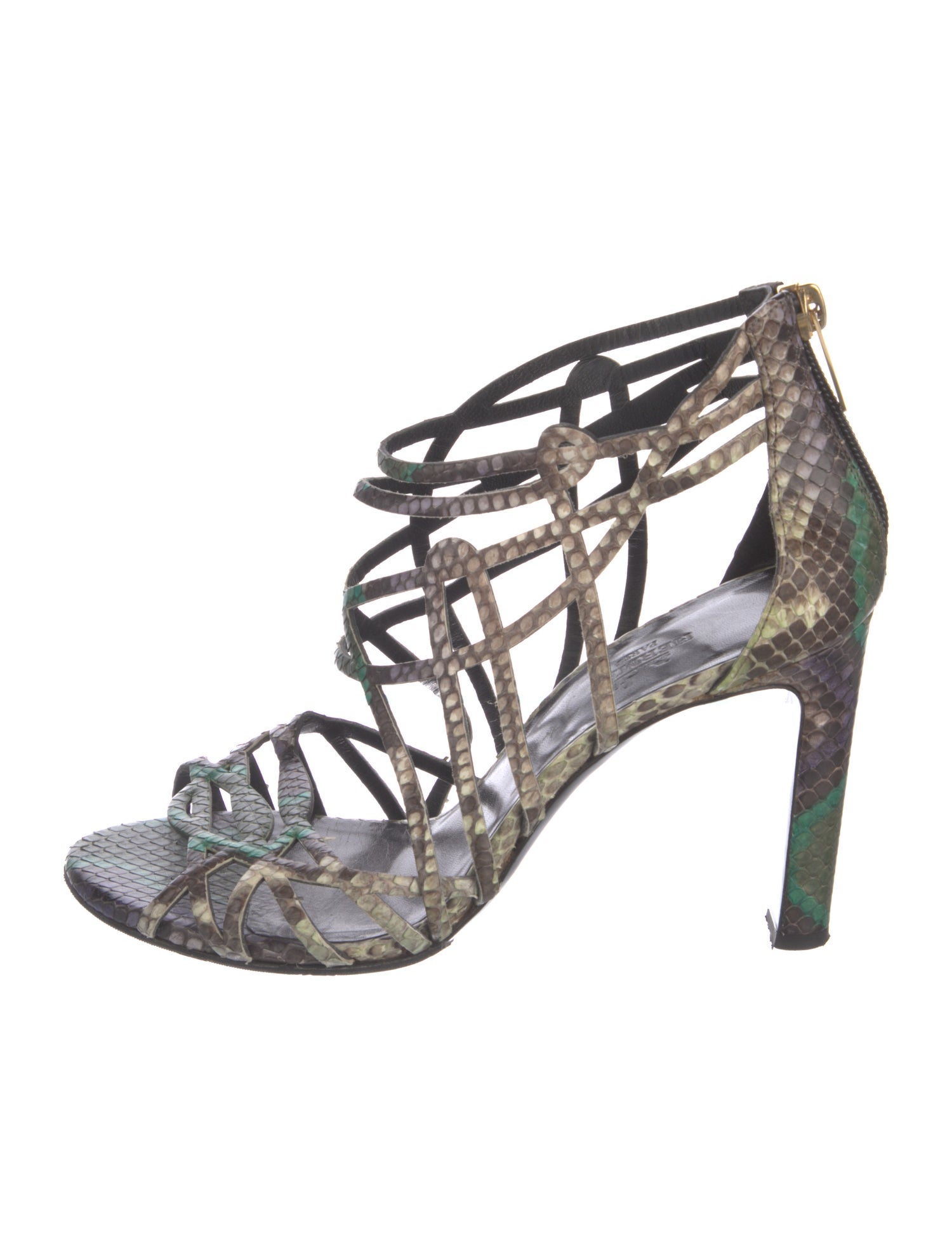 Hermès Cage Python Sandals