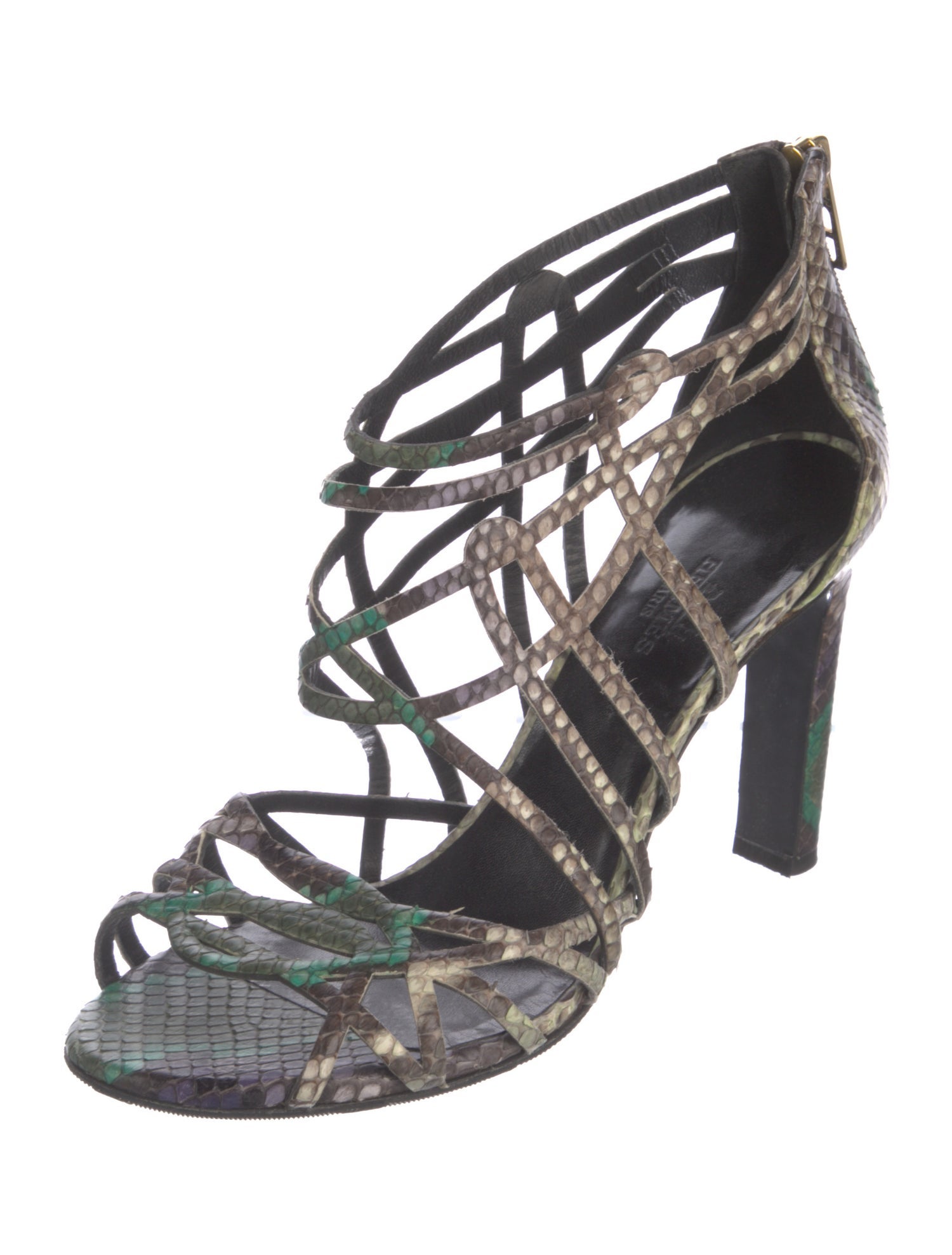 Hermès Cage Python Sandals