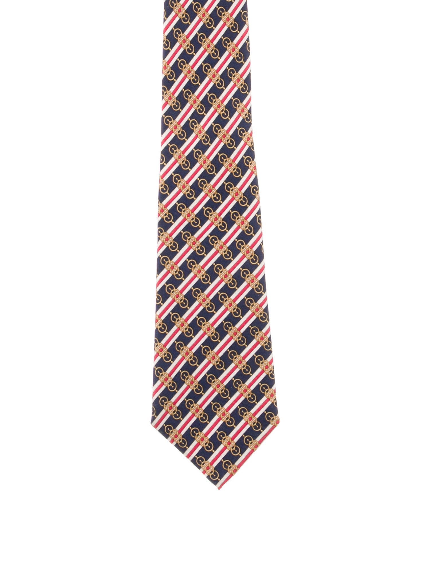 Hermès Patterned Silk Tie