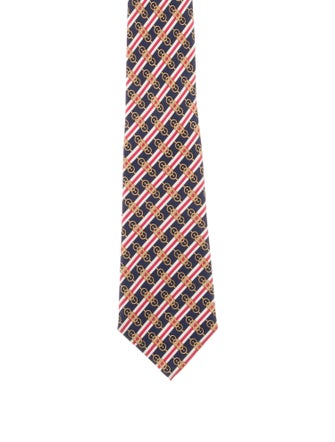 Hermès Patterned Silk Tie