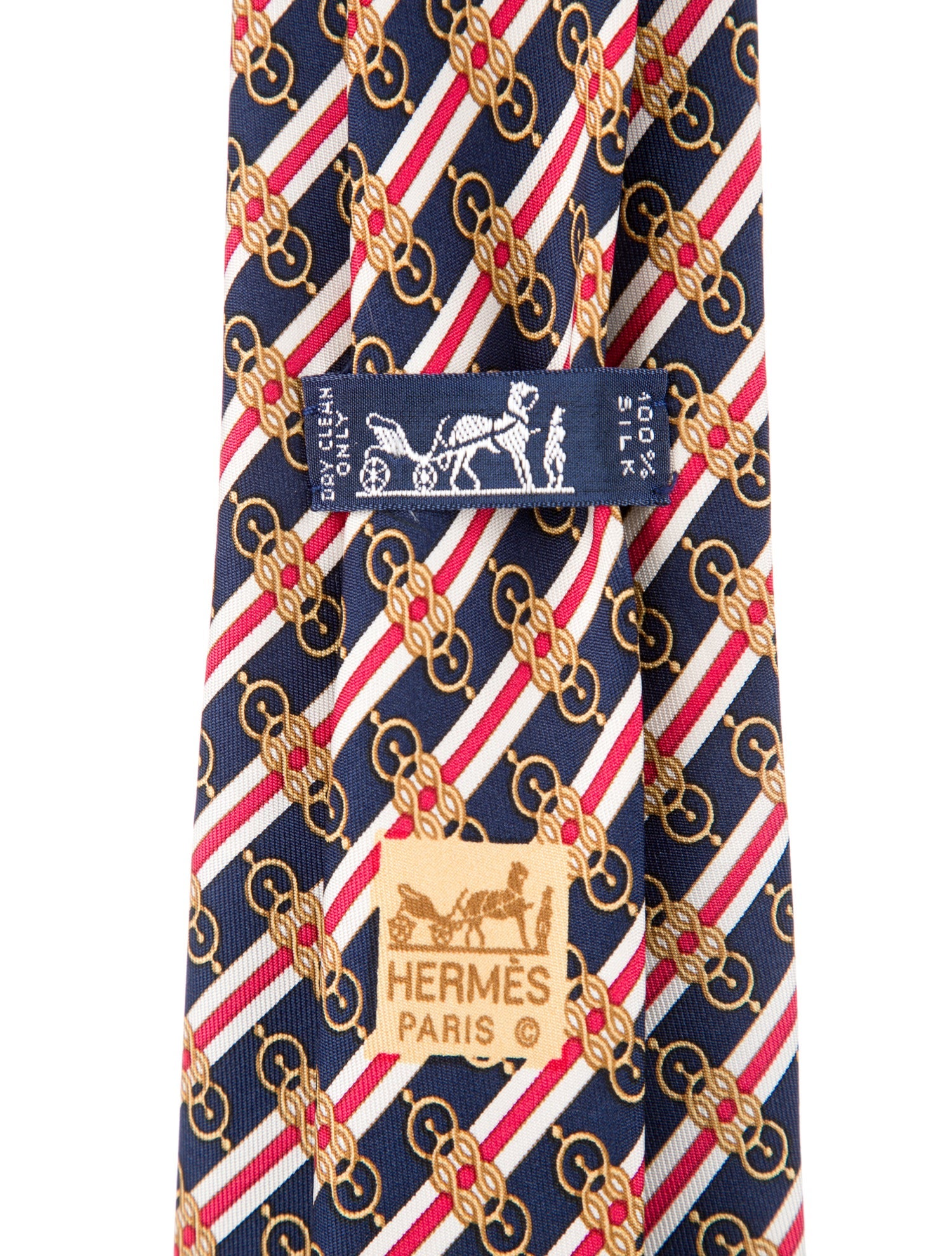 Hermès Patterned Silk Tie