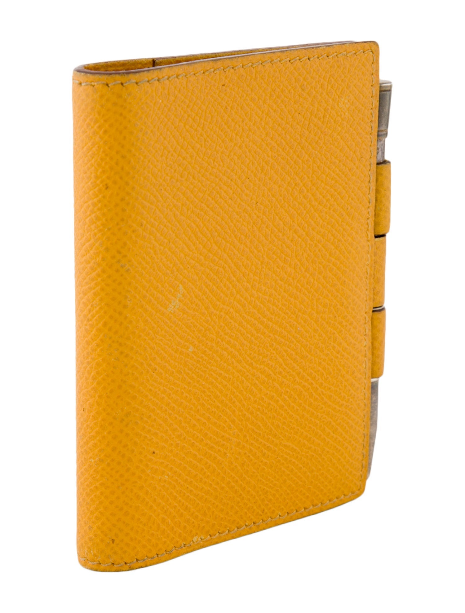 Hermès Vintage Courchevel Simple Agenda Cover & Sterling Ballpoint Pen Set