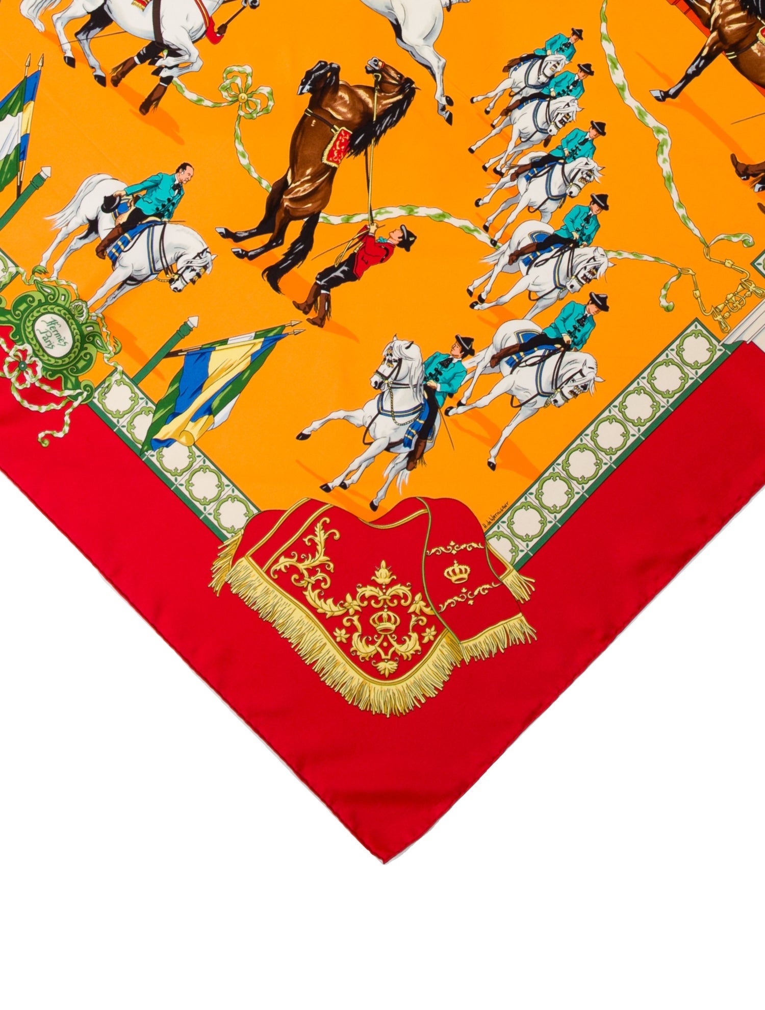 Hermès Escuela Andaluza Del Arte Ecuestre Silk Scarf