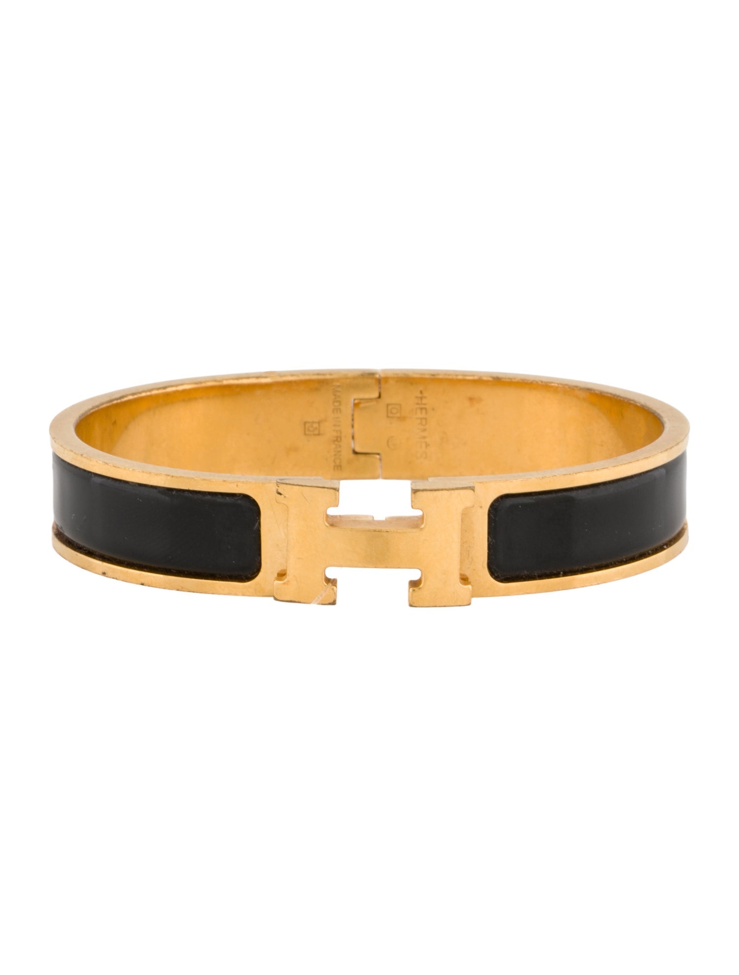 Hermès Enamel Clic H Bangle Bracelet