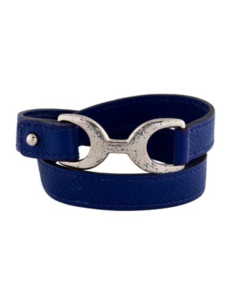 Hermès Leather Baby Pavane Double Tour Bracelet