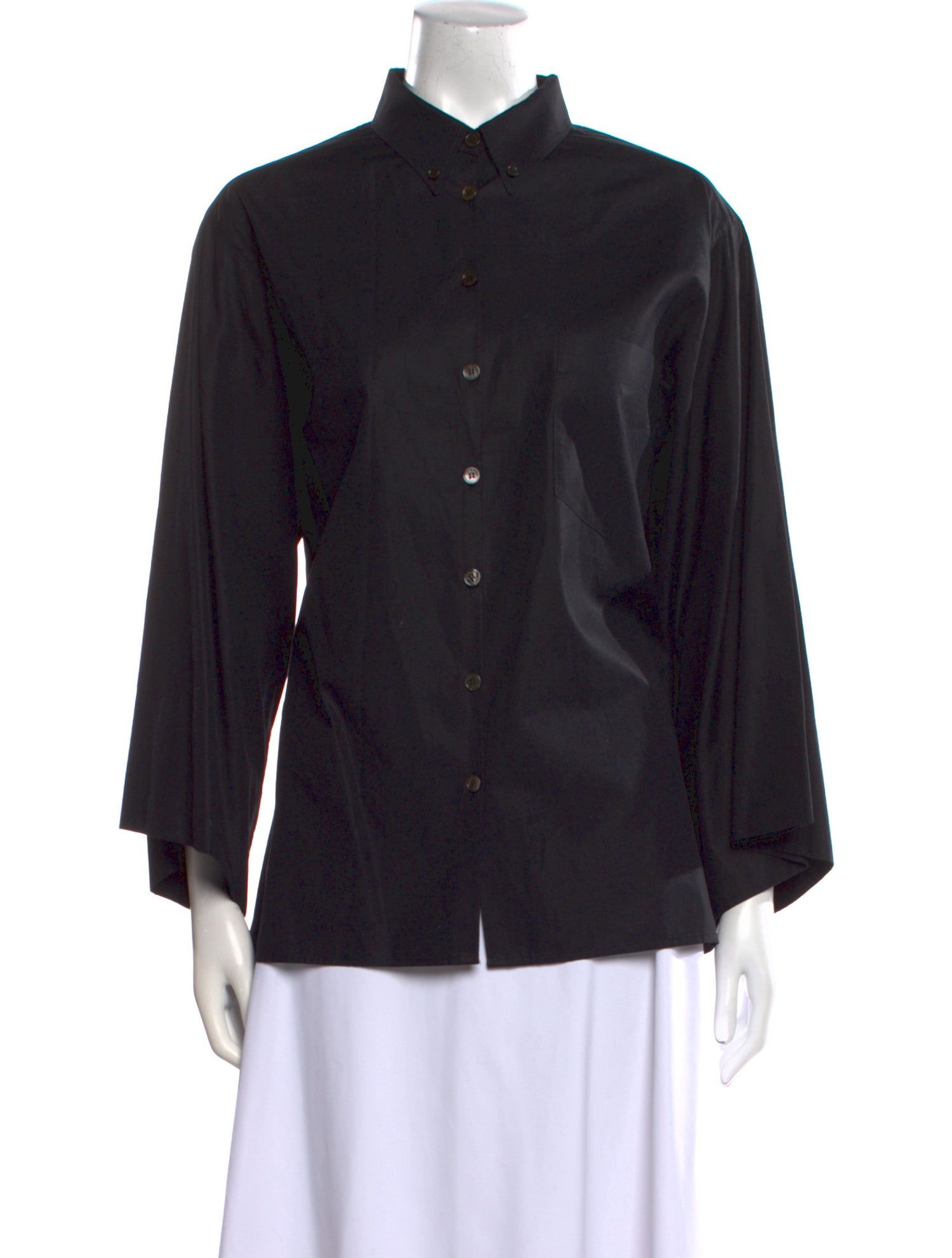 Hermès Long Sleeve Button-Up Top