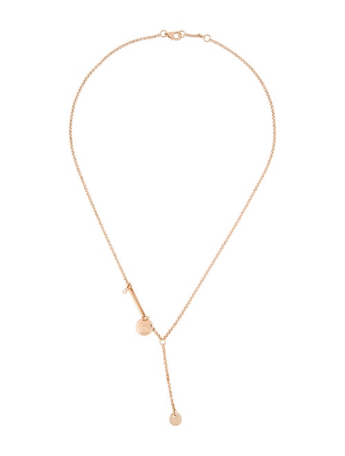 Hermès 18K Diamond Ex-Libris Necklace, Ex-Small Model