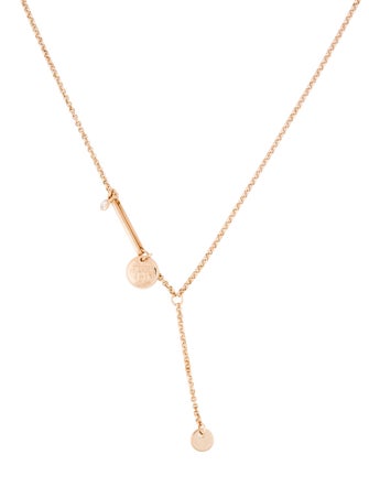 Hermès 18K Diamond Ex-Libris Necklace, Ex-Small Model