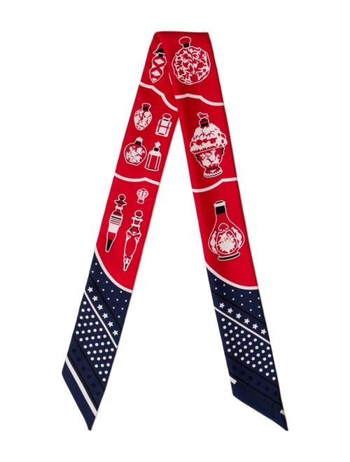 Hermès Les Flacons Bandana Silk Twilly Scarf