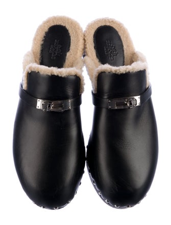 Hermès Carlotta Leather Mules