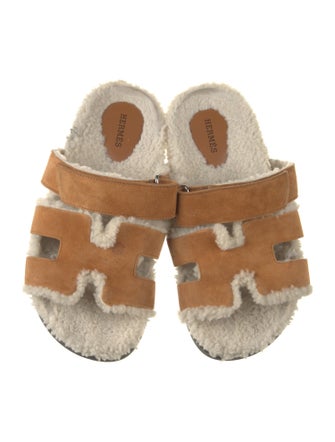 Hermès Chypre Suede Slides