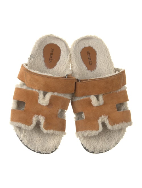 Hermès Chypre Suede Slides