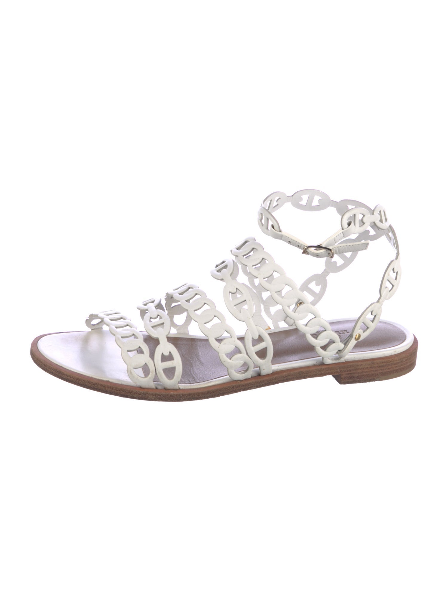 Hermès Kalliste Chaîne d'Ancre Insignia Gladiator Sandals