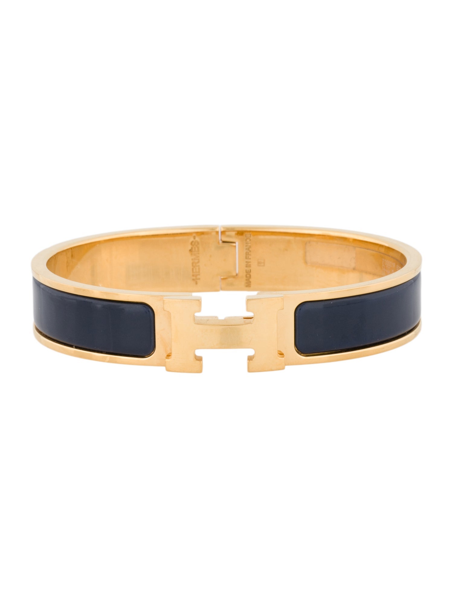 Hermès Enamel Clic H Bangle Bracelet