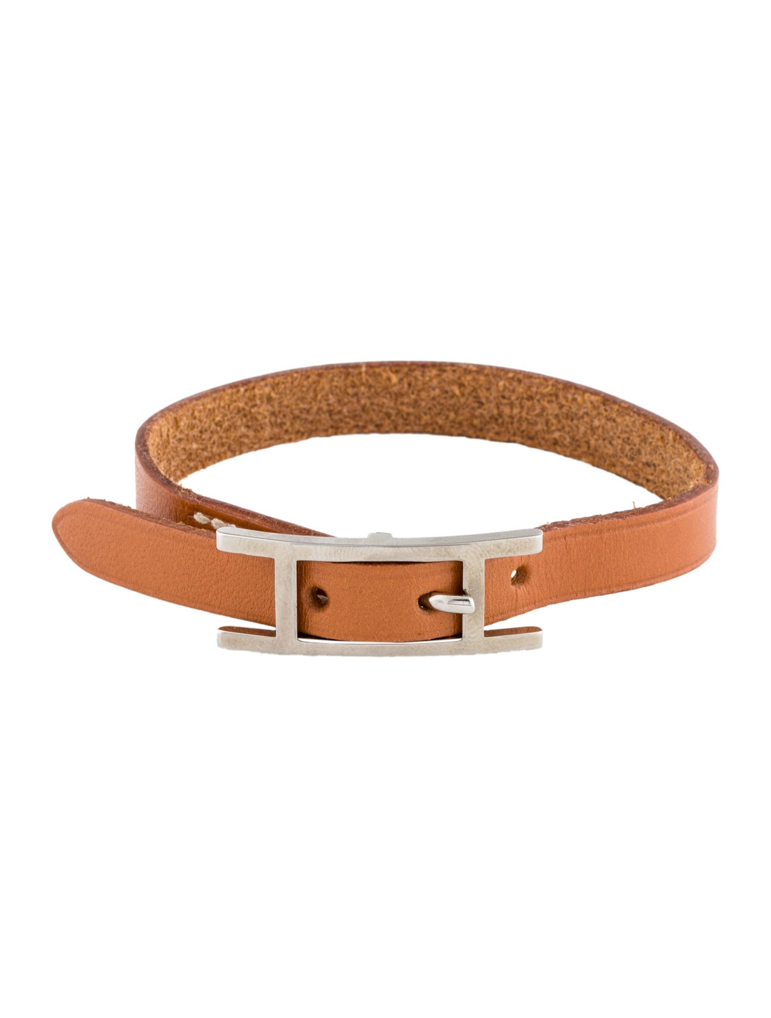 Hermès Leather Behapi Simple Wrap Bracelet