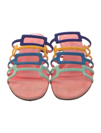 Hermès Olympe Suede Slides