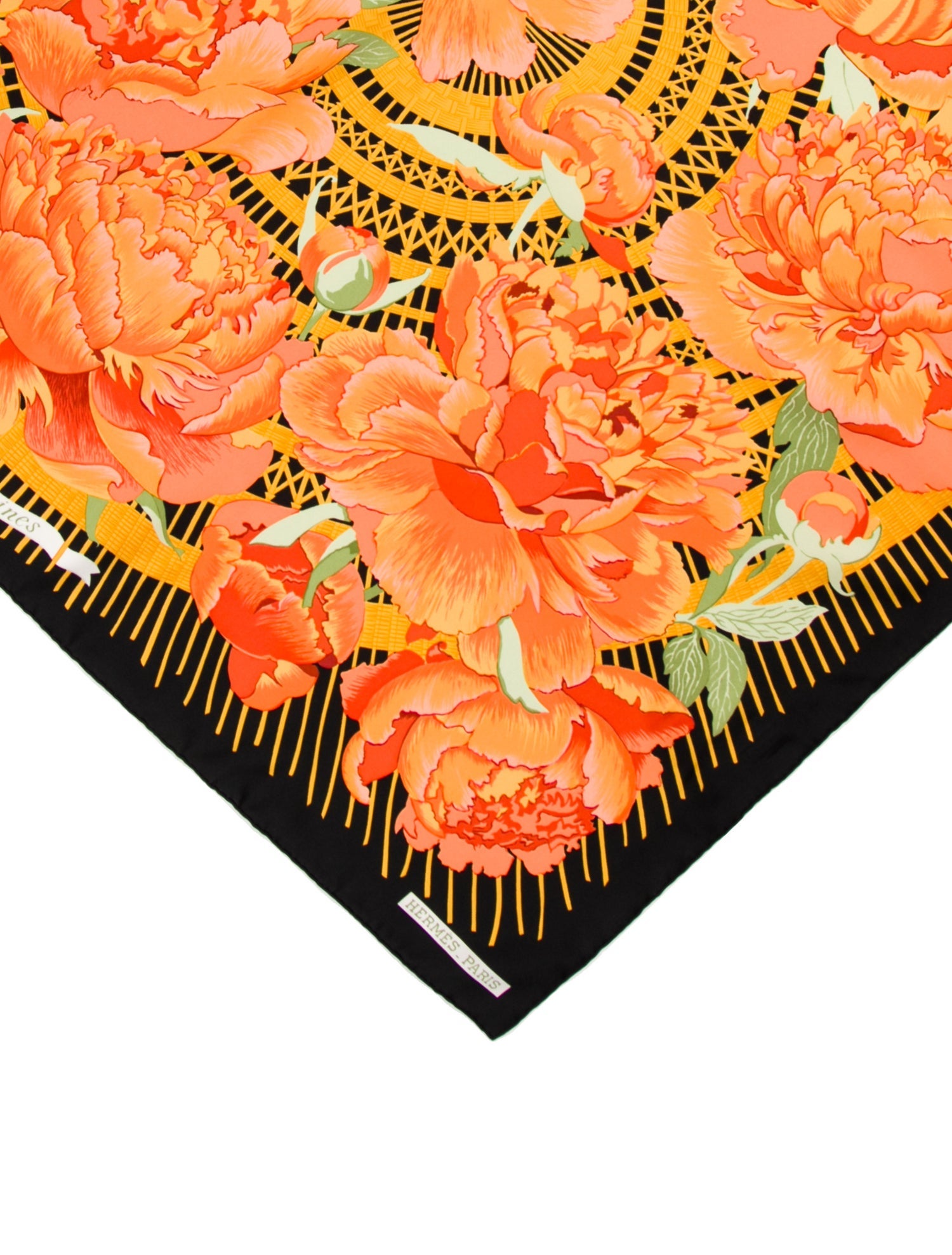Hermès Les Pivoines Silk Scarf