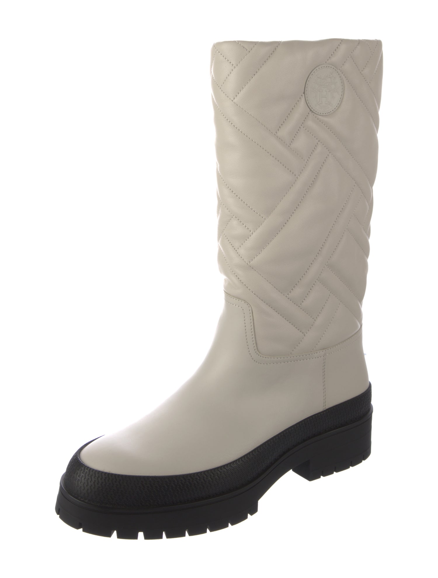 Hermès Fuji Leather Rain Boots