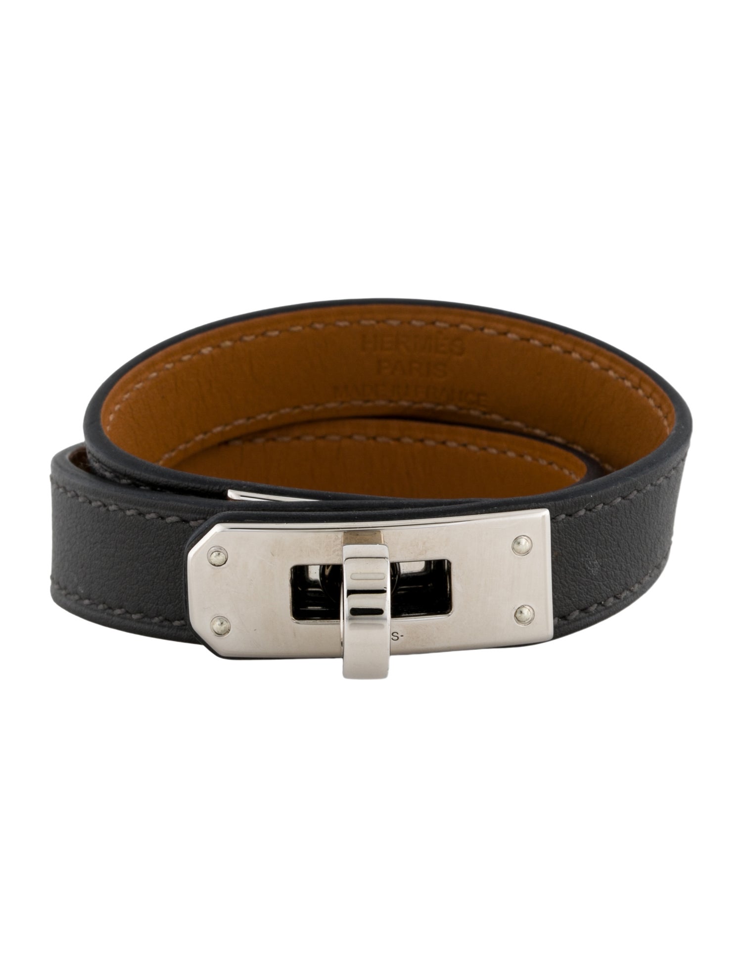 Hermès Leather Kelly Double Tour Bracelet