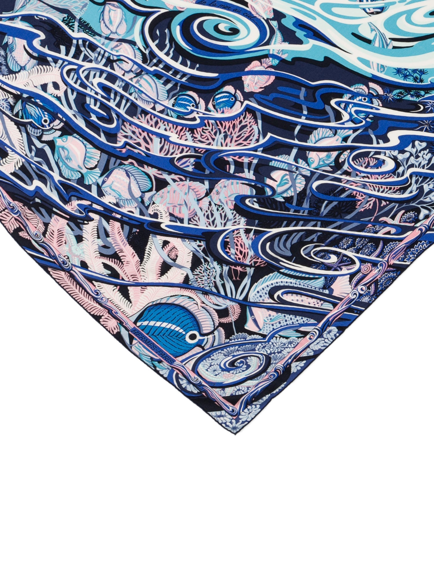 Hermès De La Mer Au Ciel Cashmere Shawl