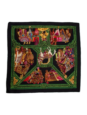 Hermès La Danse du Cheval Marwari Silk Scarf