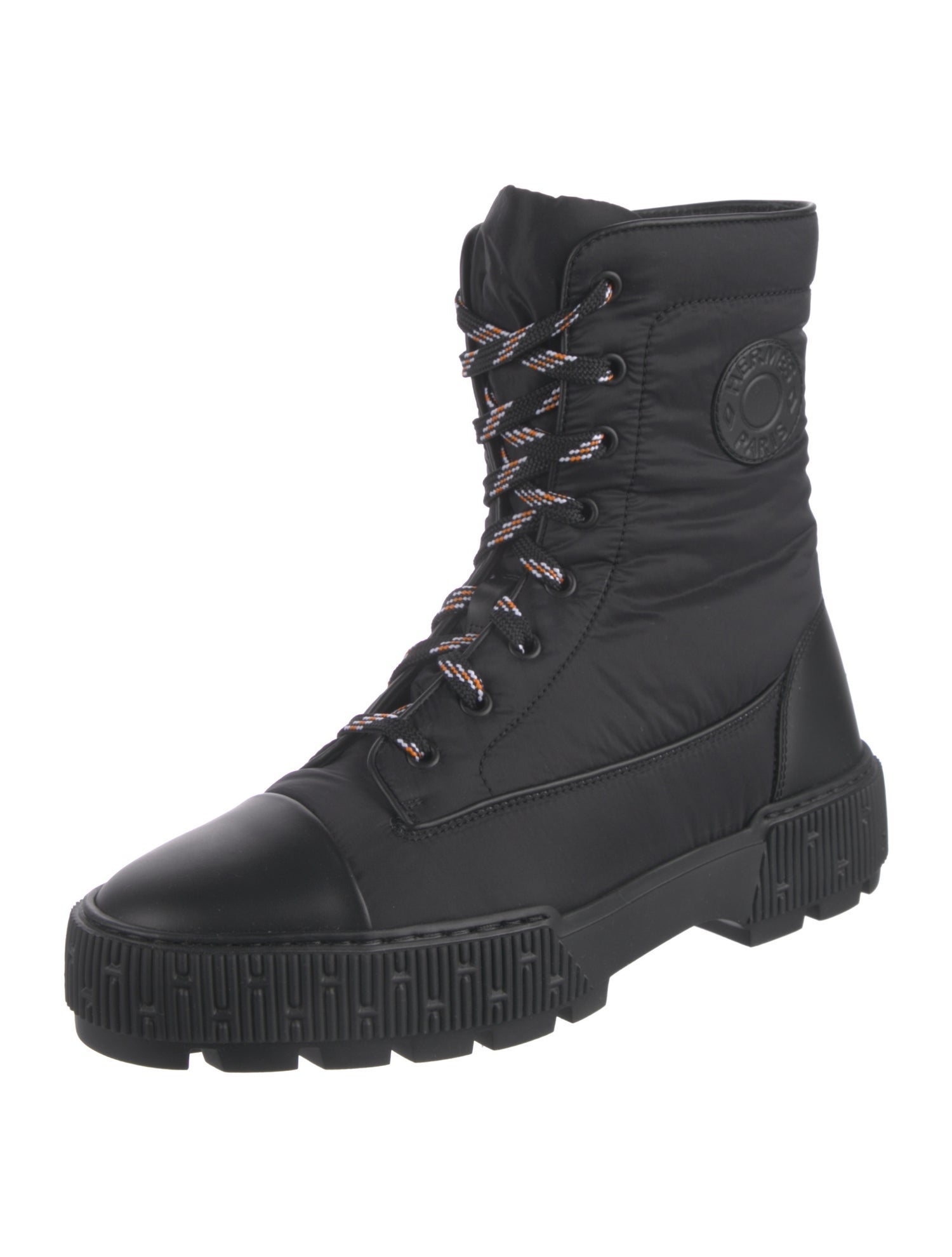 Hermès Fresh Nylon Combat Boots
