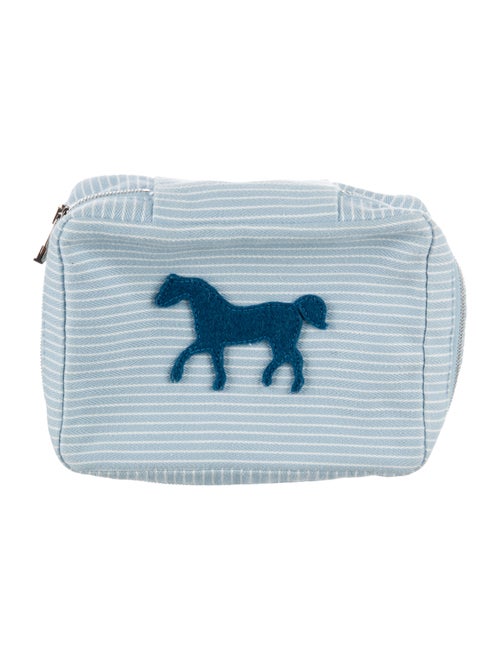 Hermès Kids Stripe Canvas Pouch