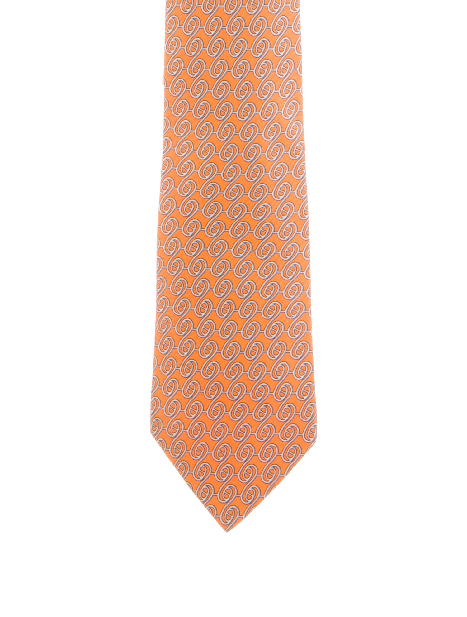 Hermès pattern silk tie
