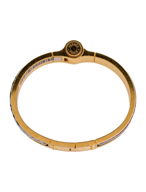 Hermès Narrow Enamel Hinged Bangle Bracelet