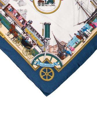 Hermès Les Merveilles De La Vapeur Silk Scarf