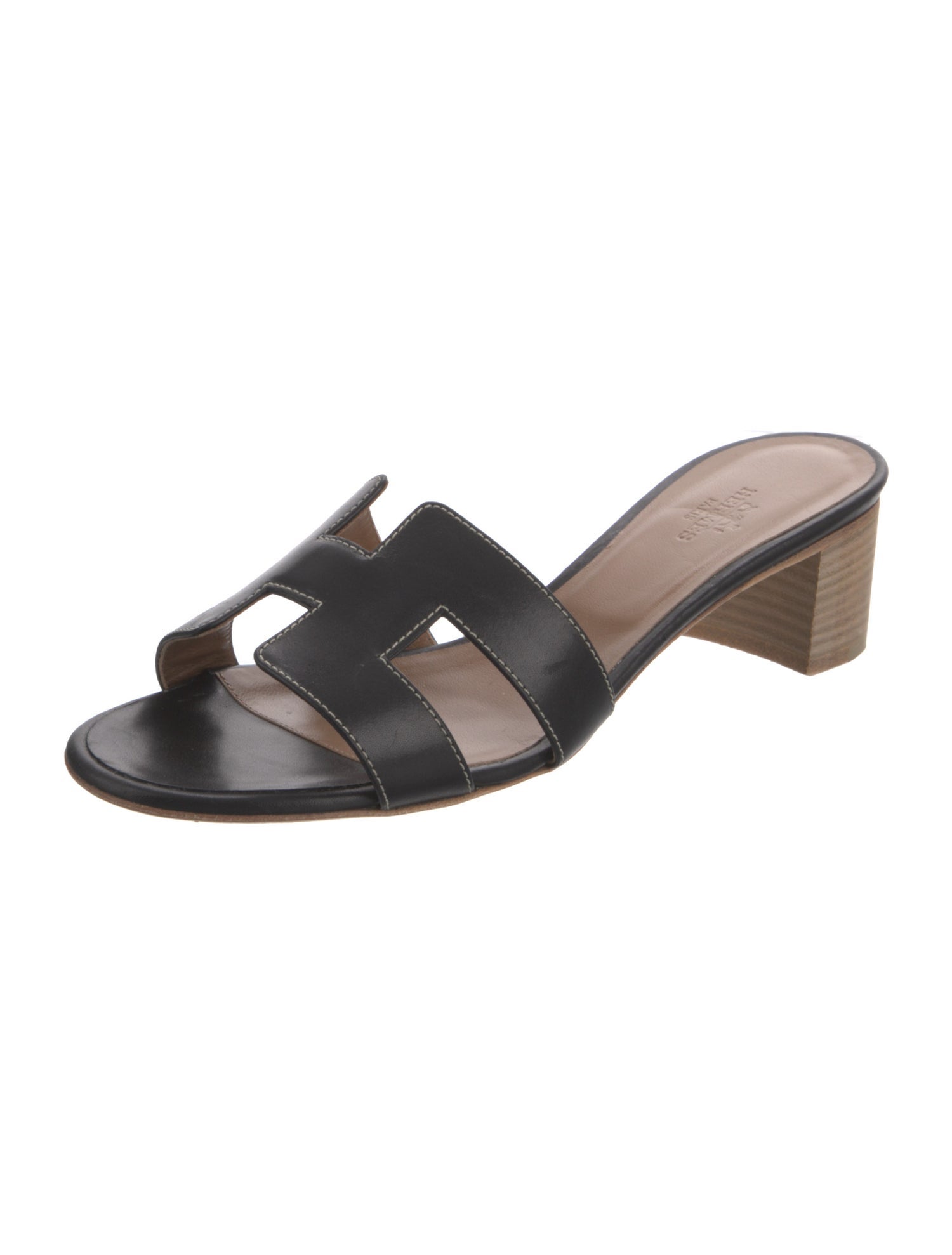 Hermès Oasis Leather Slides