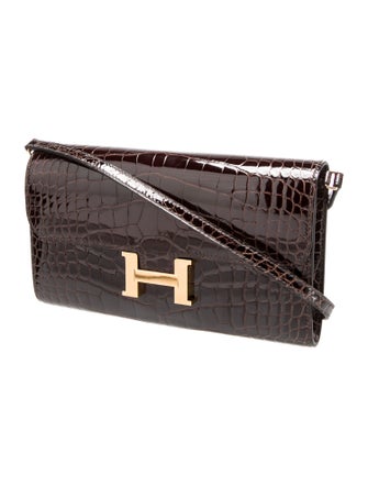 Hermès 2022 Shiny Alligator Mississippiensis Constance to Go