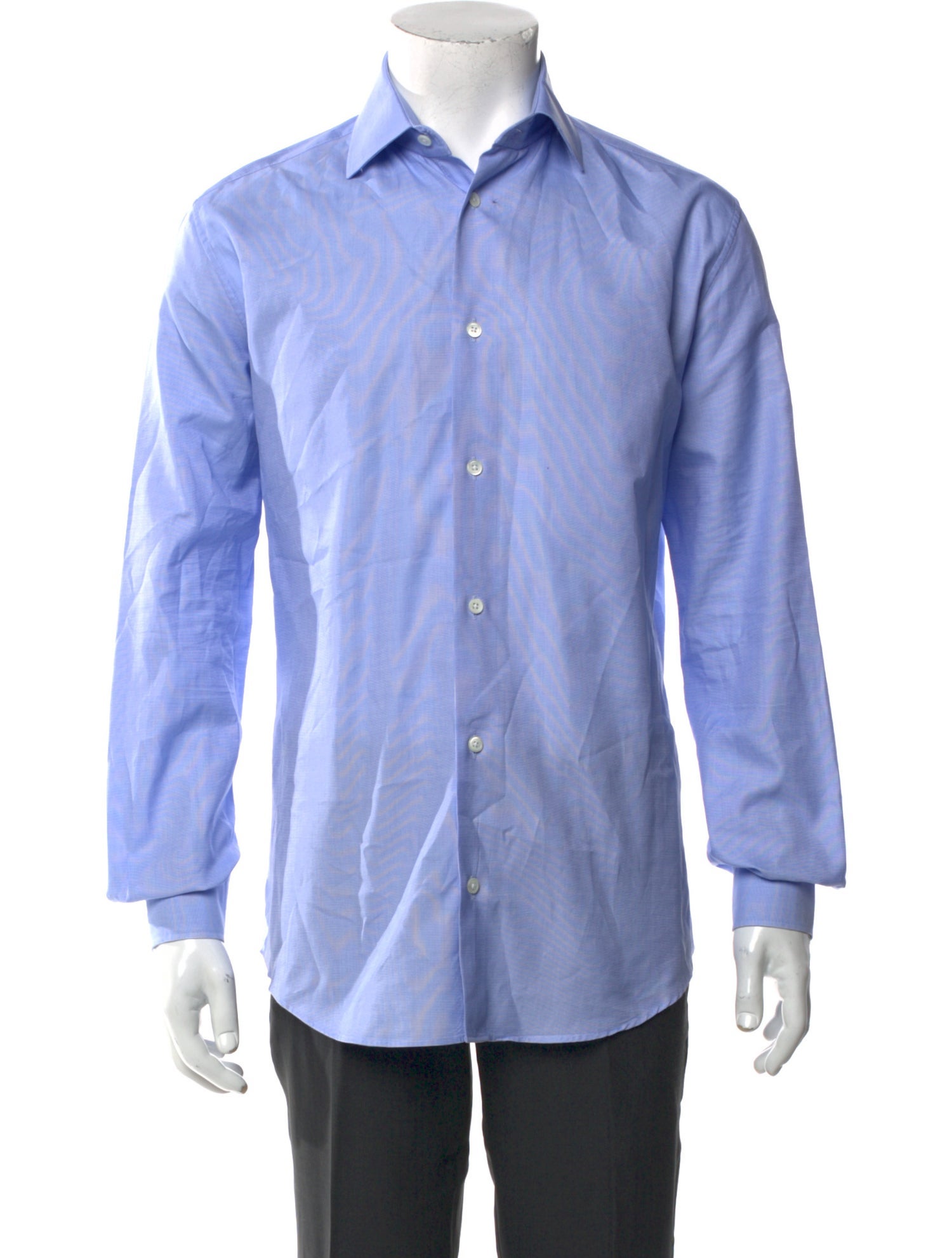 Hermès Striped Long Sleeve Dress Shirt