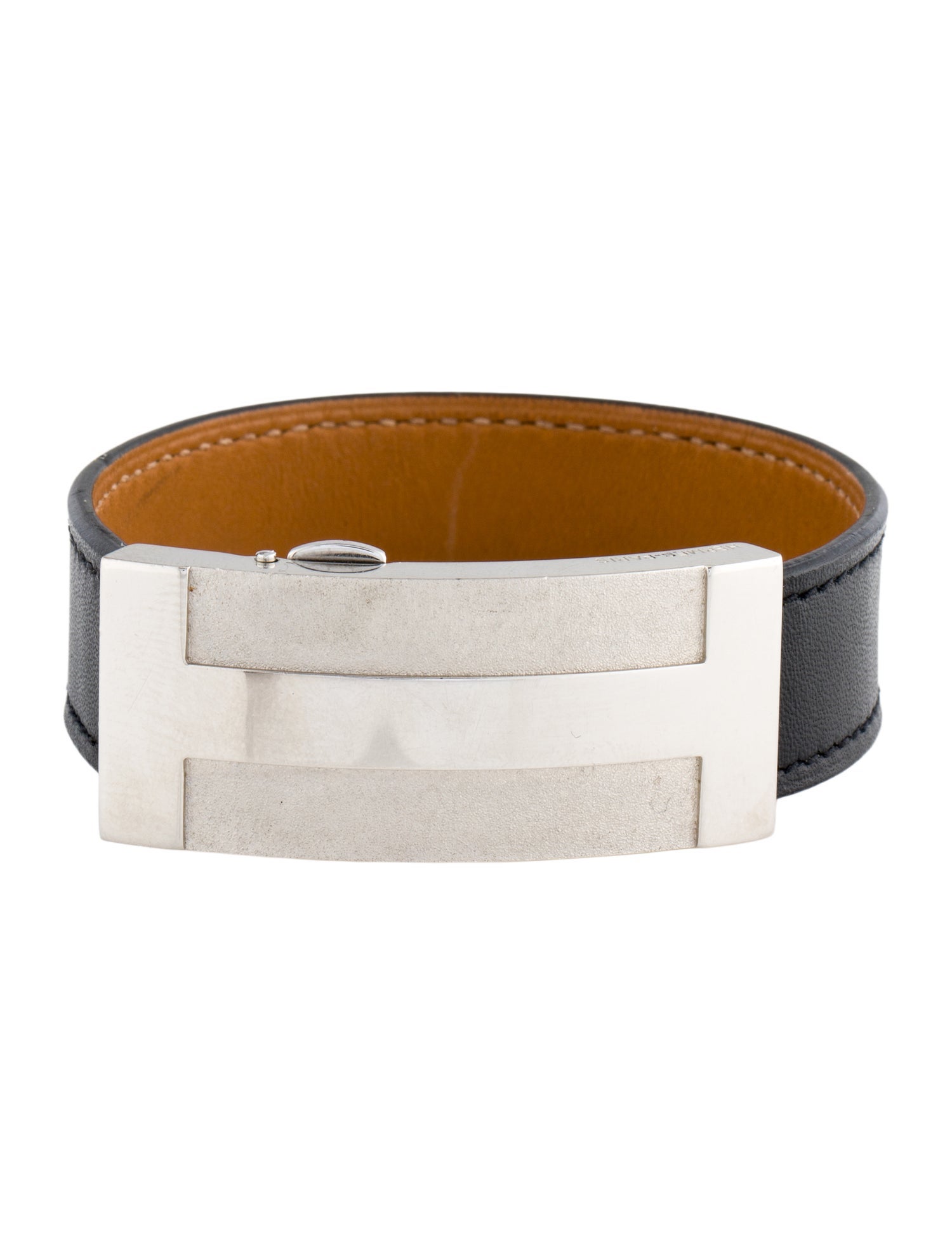 Hermès Leather H Clasp Wrap Bracelet