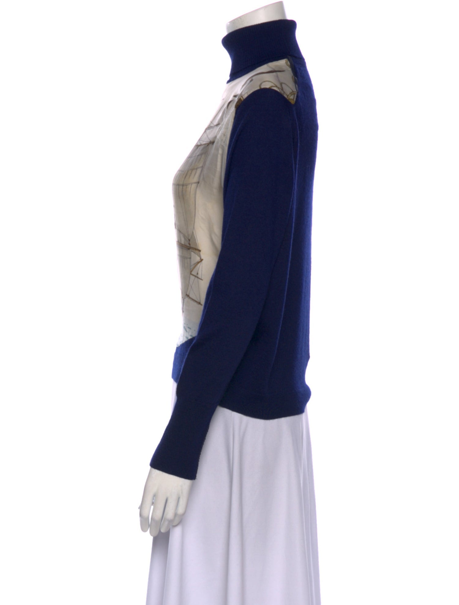 Hermès Graphic Print Turtleneck Sweater