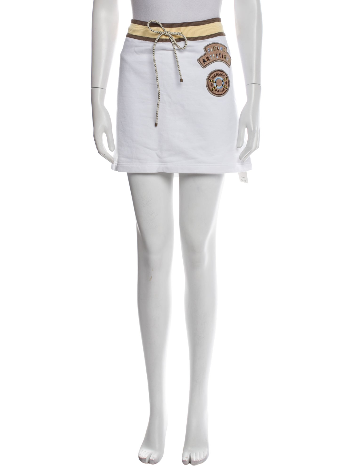 Hermès Embroidered Accent Mini Skirt w/ Tags