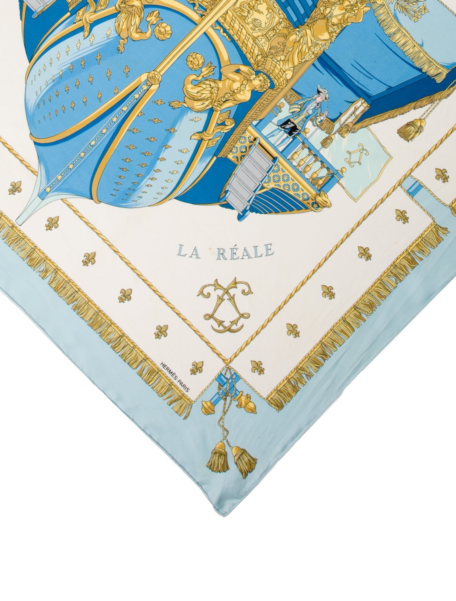 Hermès Vue du Carrosse de La Galere La Reale Silk Scarf