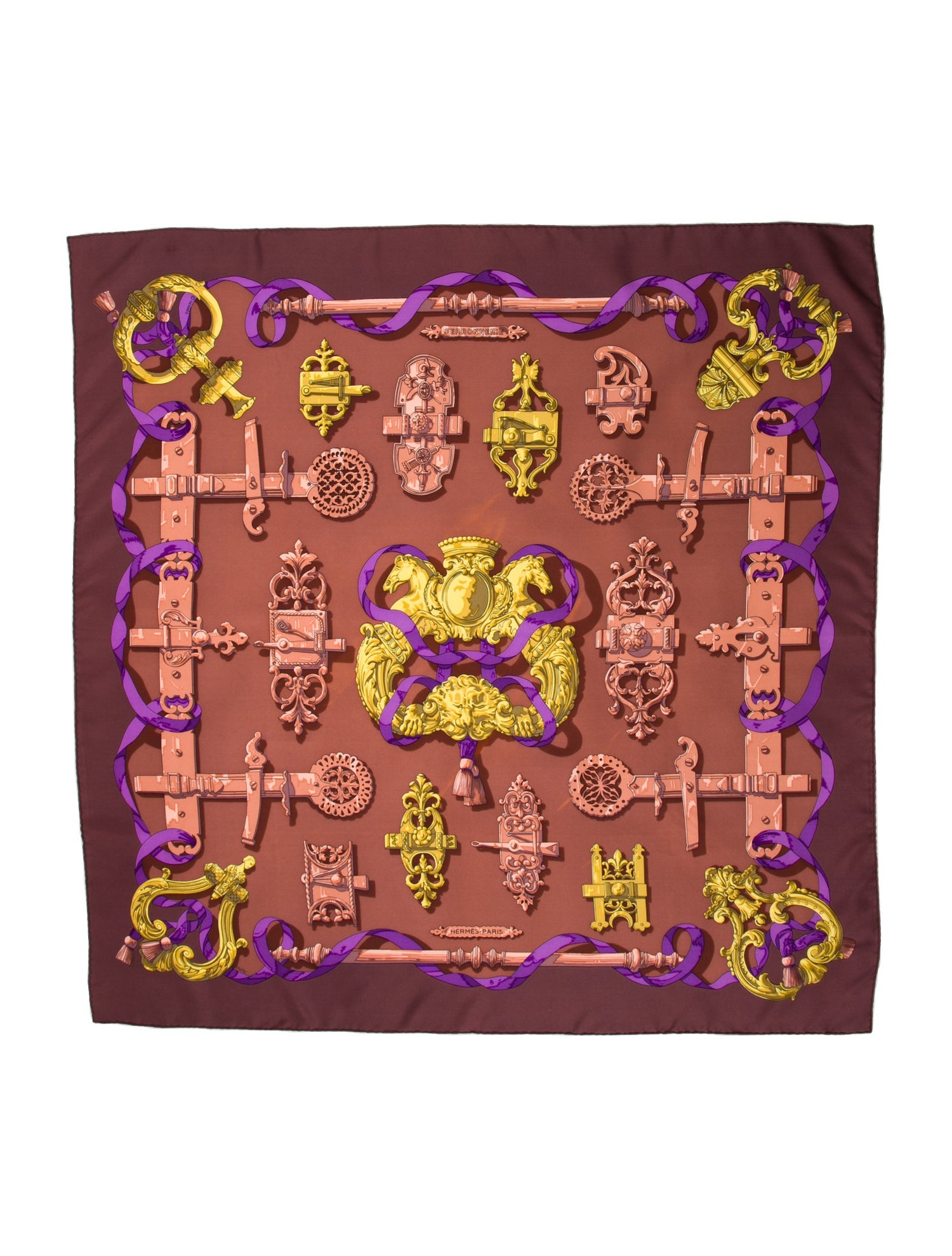 Hermès Ferronnerie Silk Scarf