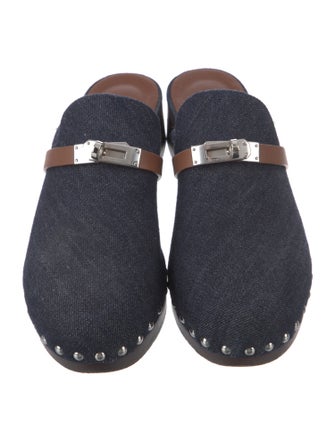 Hermès Carlotta Denim Mules