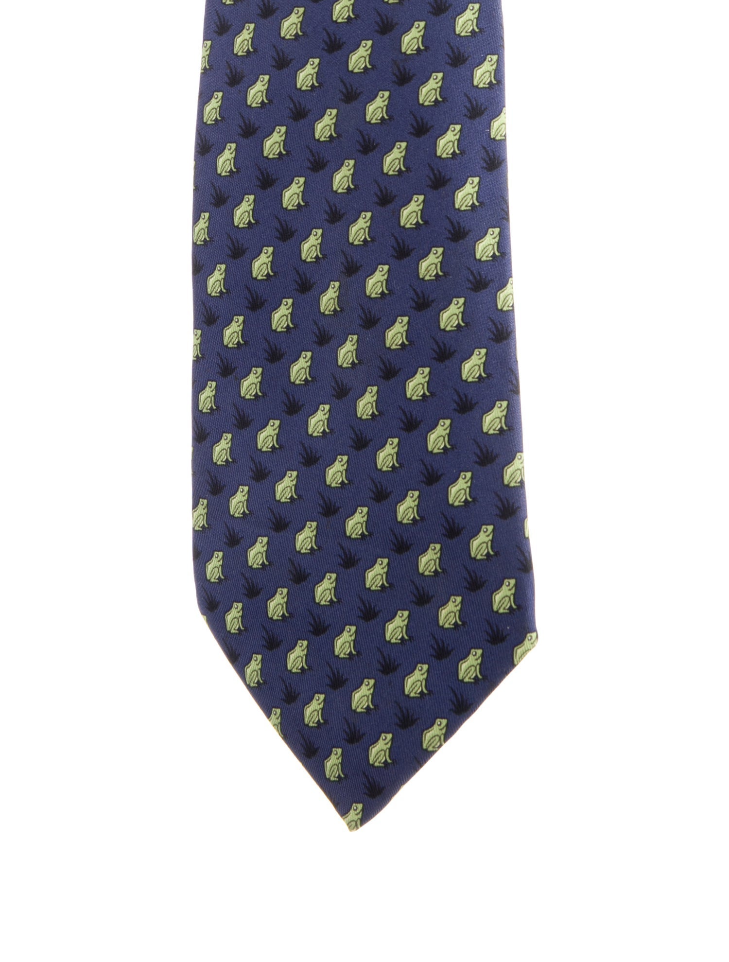 Hermès Pattern Print Silk Tie